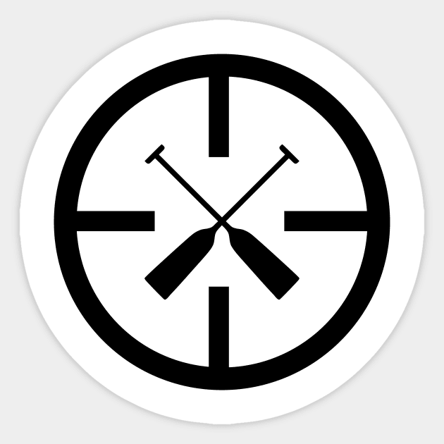 Rowing Paddling Target Cross Watersports Sticker by Shirtbubble